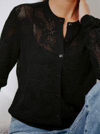 BRIDGE & LORD LACY KNIT CARDI