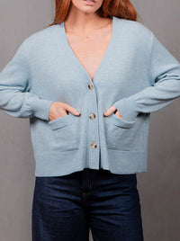 BRIDGE & LORD VEE RELAXED CROP CARDI