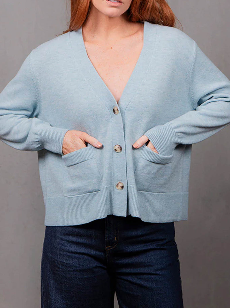BRIDGE & LORD VEE RELAXED CROP CARDI