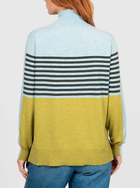 BRIDGE & LORD STRIPE COLOUR BLOCK KNIT