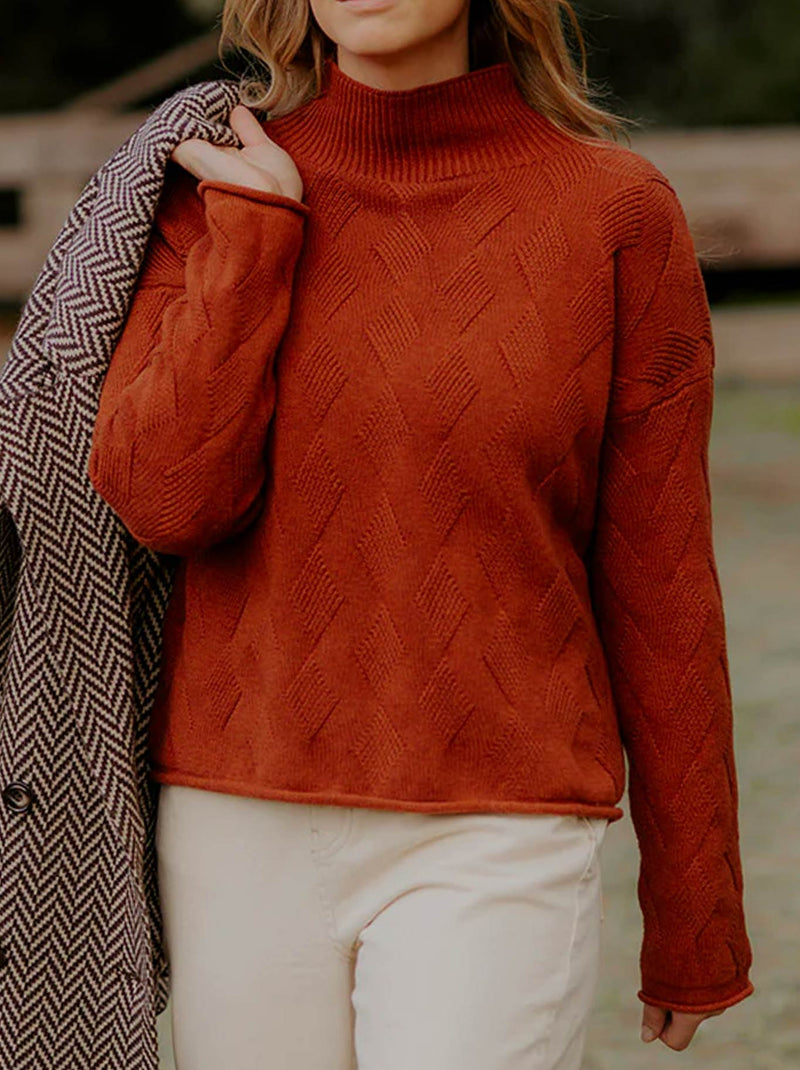 FIELDS CHEVRON CABLE PULLOVER