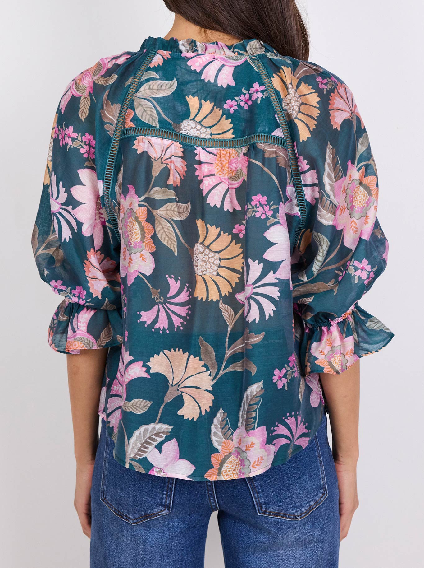BY ROSA ENCOUNTER GATHERED BUTTON TOP