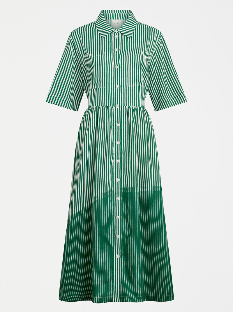 elk green dress Loving this new arrival from ELK Indi dress in Green Shutter yardage print with a peep back. Find it with this link: https://rubysix.co.nz/products/indi-dress-green-shutter-grid