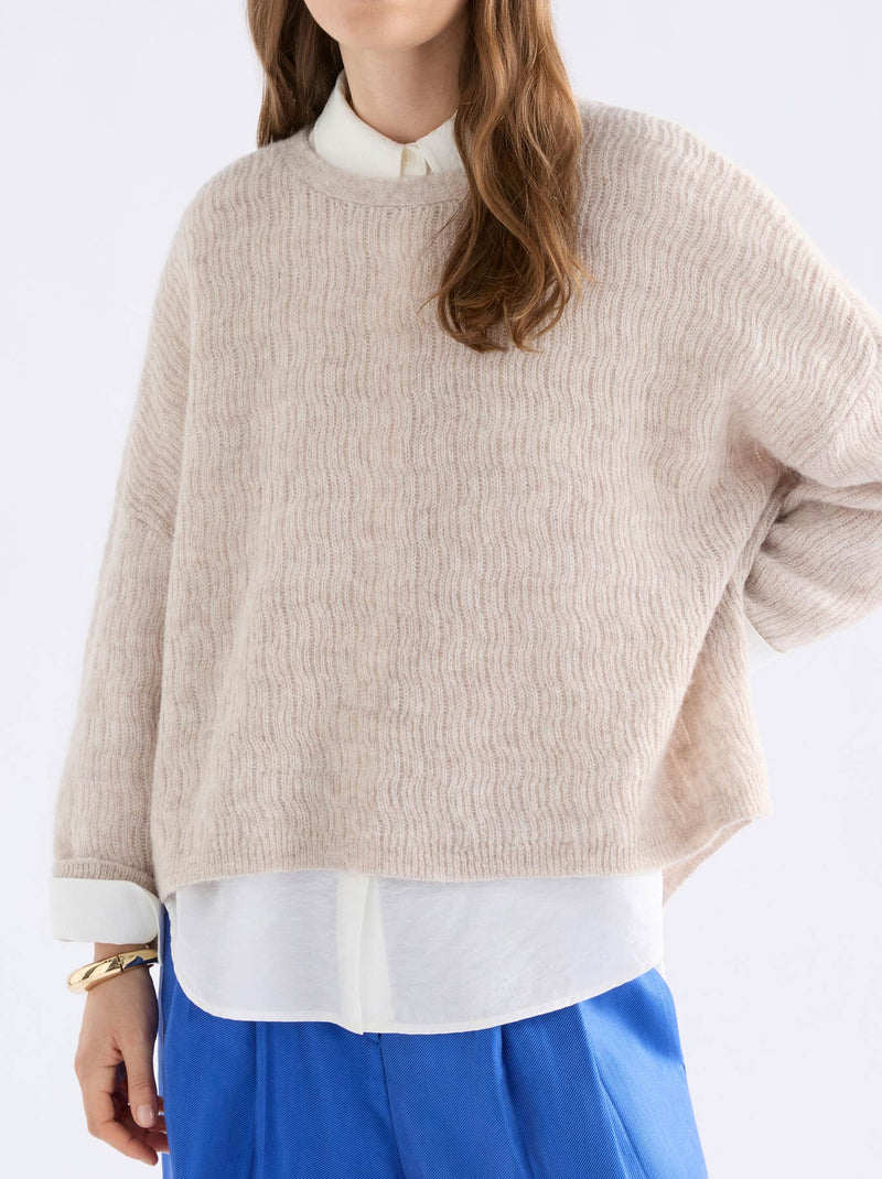 ELK AGNA PATTERN SWEATER