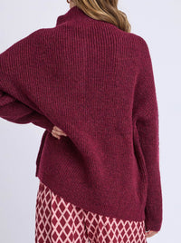 ELM BRON BUTTON KNIT