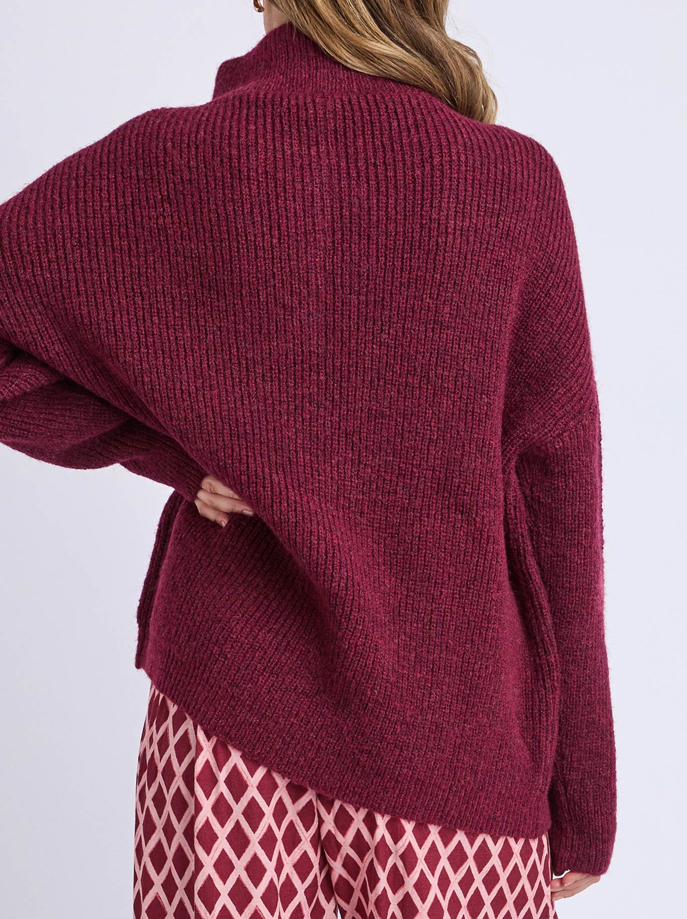 ELM BRON BUTTON KNIT