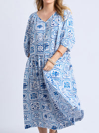ELM DOLCE TILE MIDI DRESS