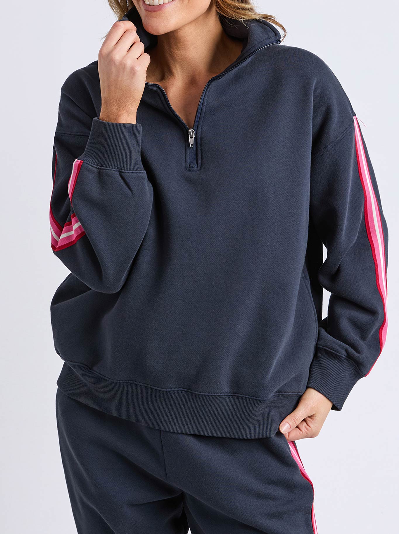 ELM LOVER 1/4 ZIP CREW