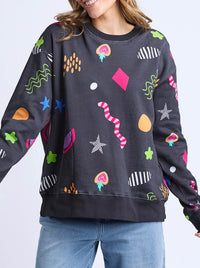 ELM DEB MCNAUGHTON LICORICE GALAXY CREW