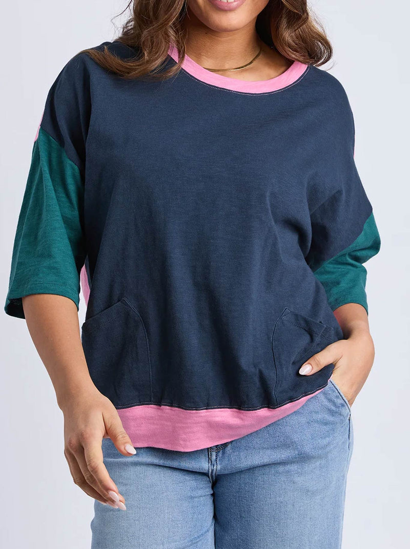 ELM MAZIE COLOUR BLOCK SWEAT