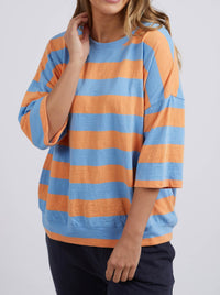 ELM MAZIE BLOCK STRIPE SWEAT