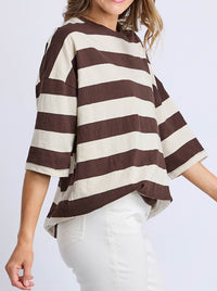 ELM MAZIE BLOCK STRIPE SWEAT