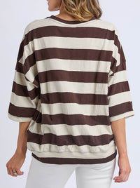 ELM MAZIE BLOCK STRIPE SWEAT
