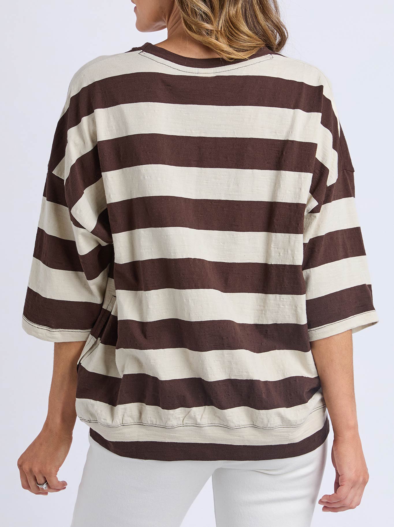 ELM MAZIE BLOCK STRIPE SWEAT