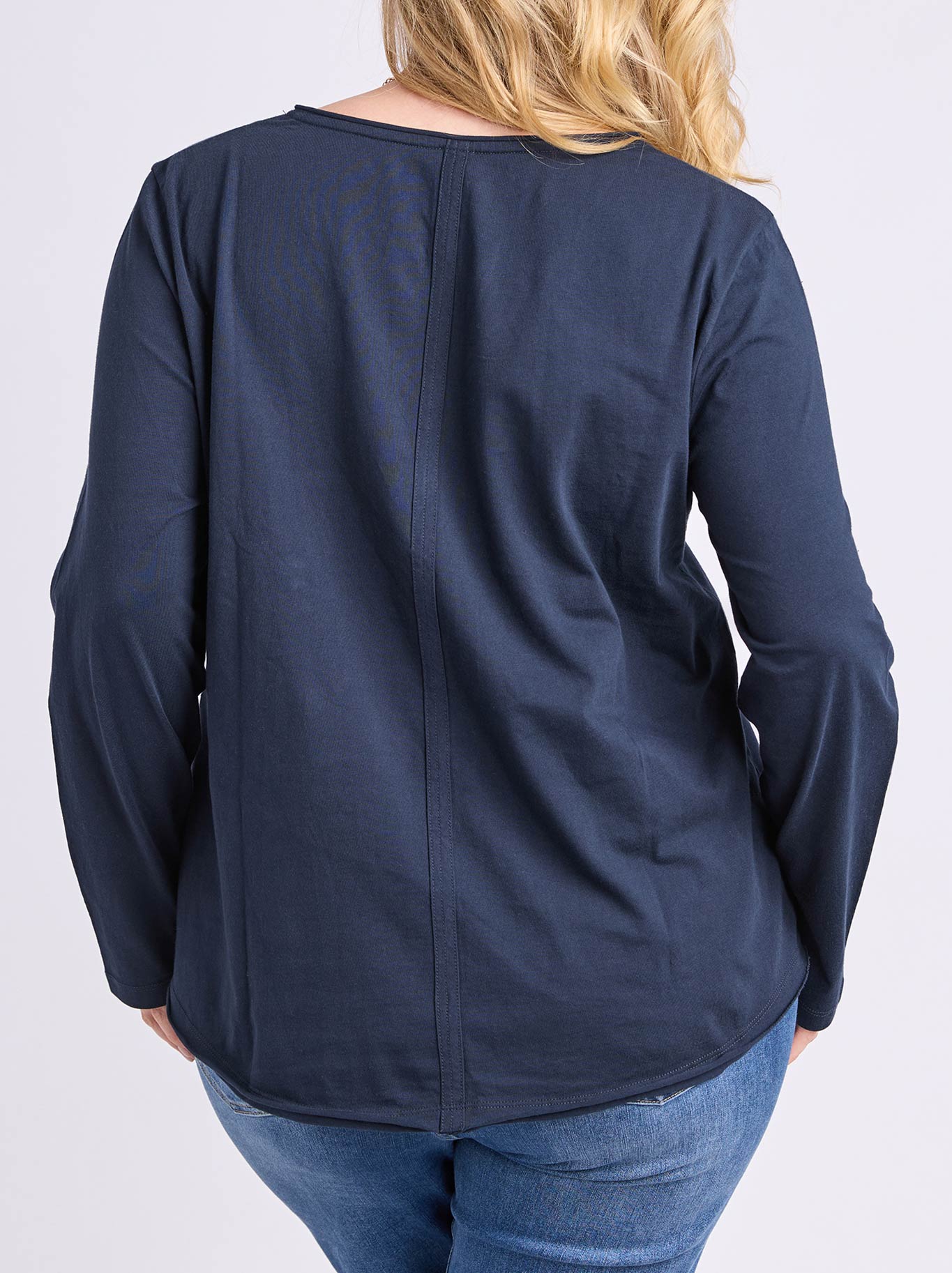ELM PIMA LONG SLEEVE VEE TEE
