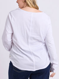 ELM PIMA LONG SLEEVE VEE TEE