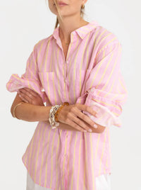 HUT STRIPE BOYFRIEND SHIRT