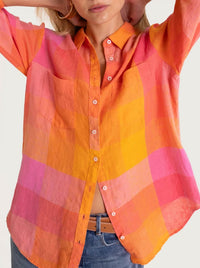 HUT CHECK BOYFRIEND SHIRT