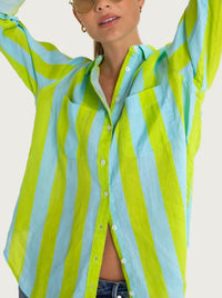HUT STRIPE BOYFRIEND SHIRT