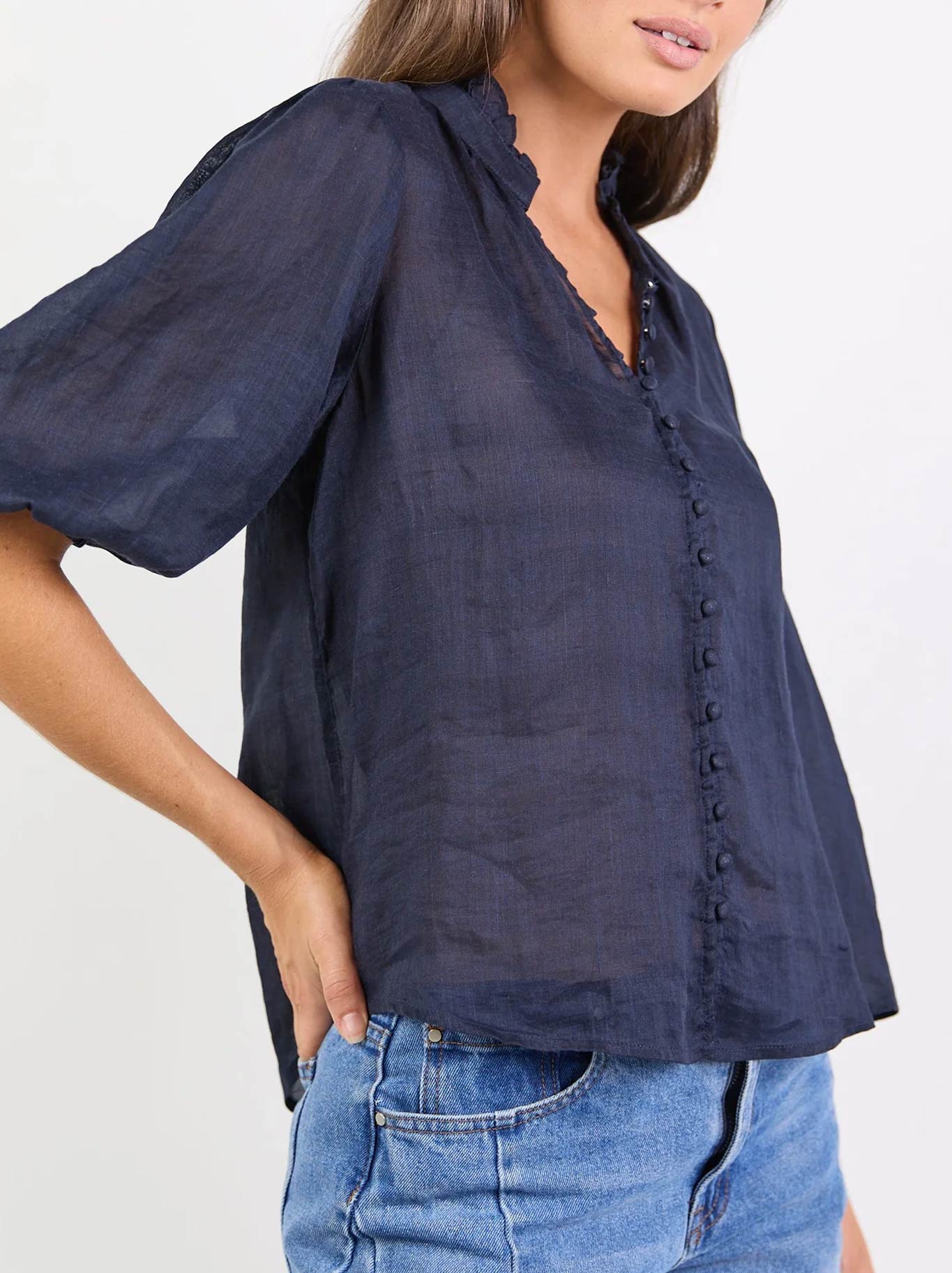 IVY & JACK CONTINUANCE RAMIE HIGH NECK TOP