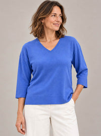 JAMES MELBOURNE V NECK 3/4 SLEEVE PULLOVER