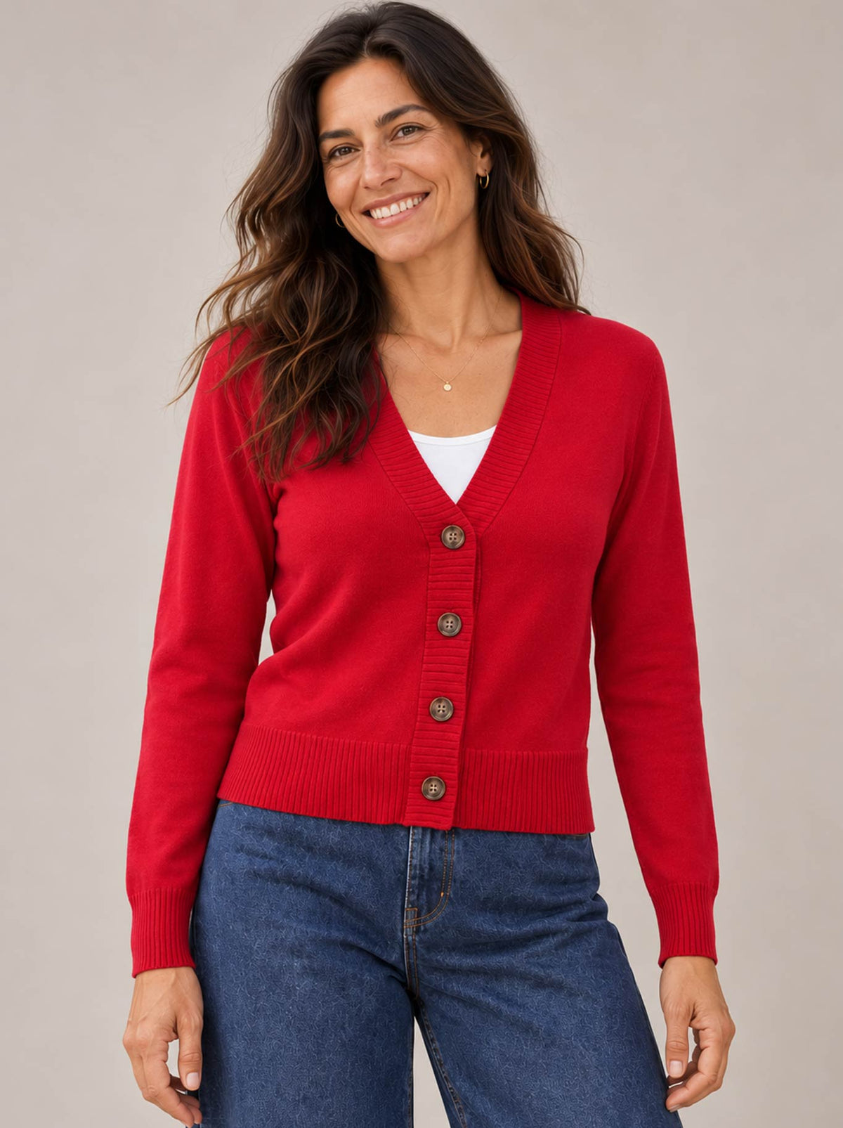 JAMES MELBOURNE V BUTTON CARDI