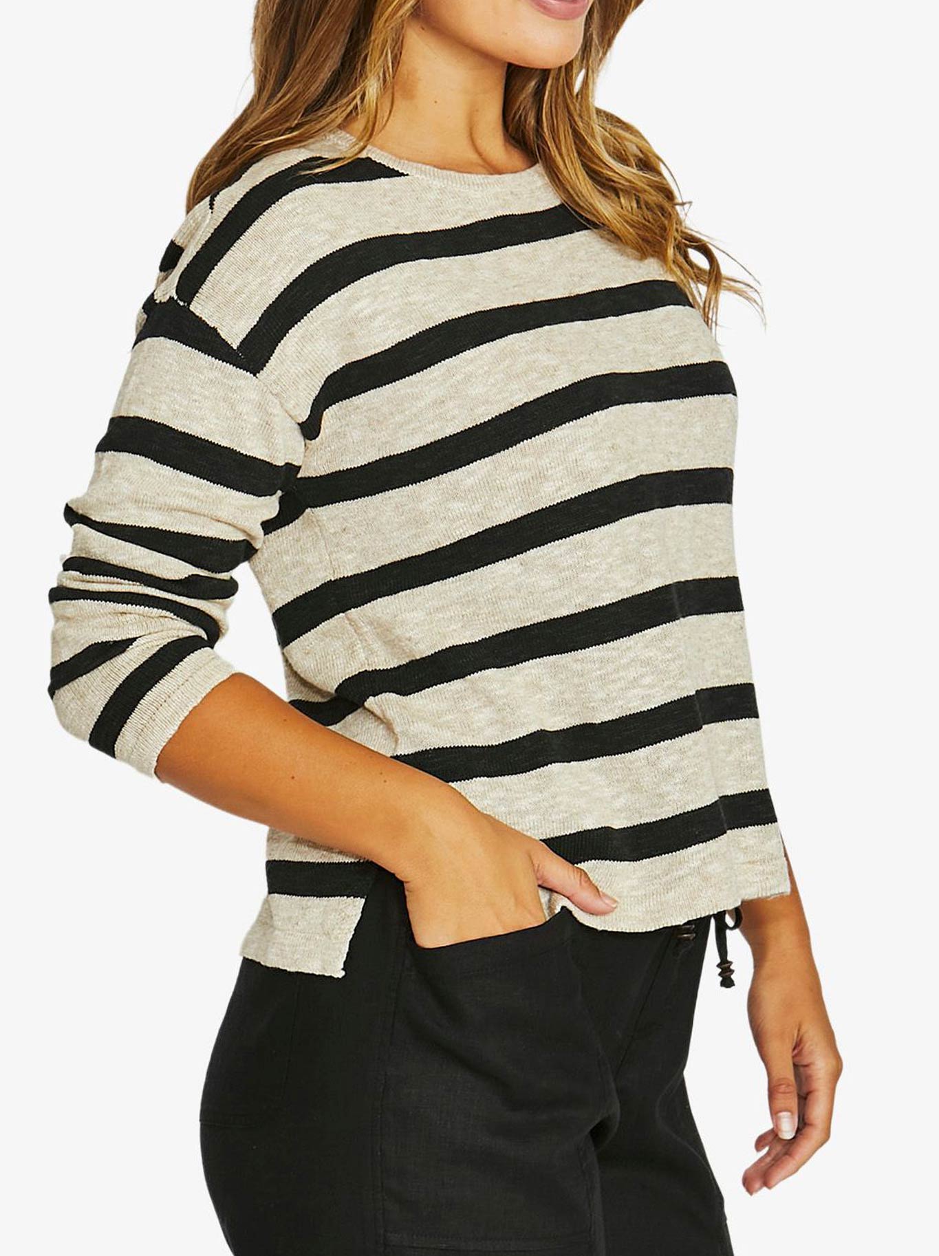 JUMP SLUB STRIPE PULLOVER