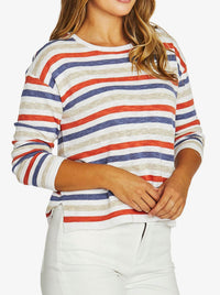 JUMP MULTI STRIPE PULLOVER