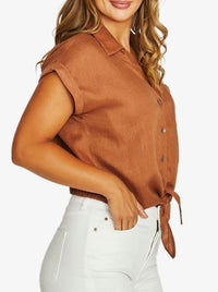 JUMP TIE FRONT SHIRT