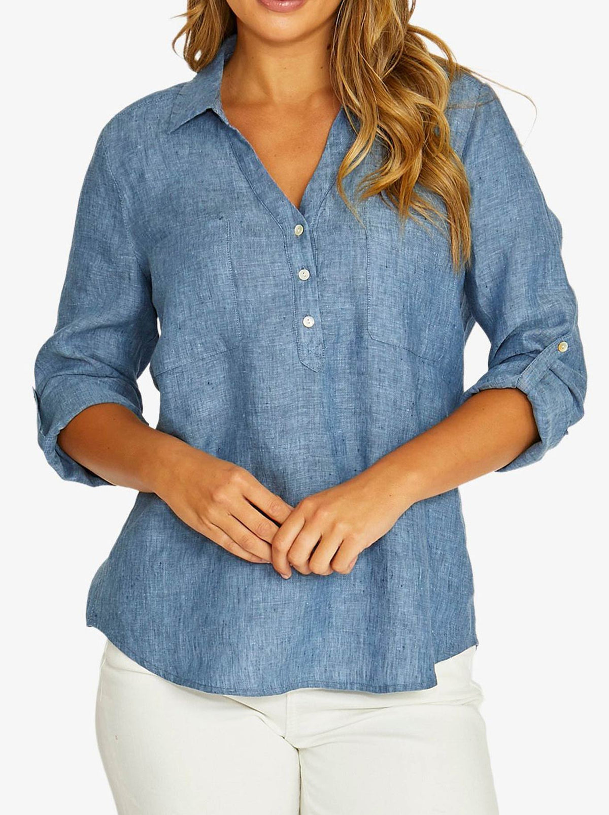 JUMP HALF PLACKET SHIRT
