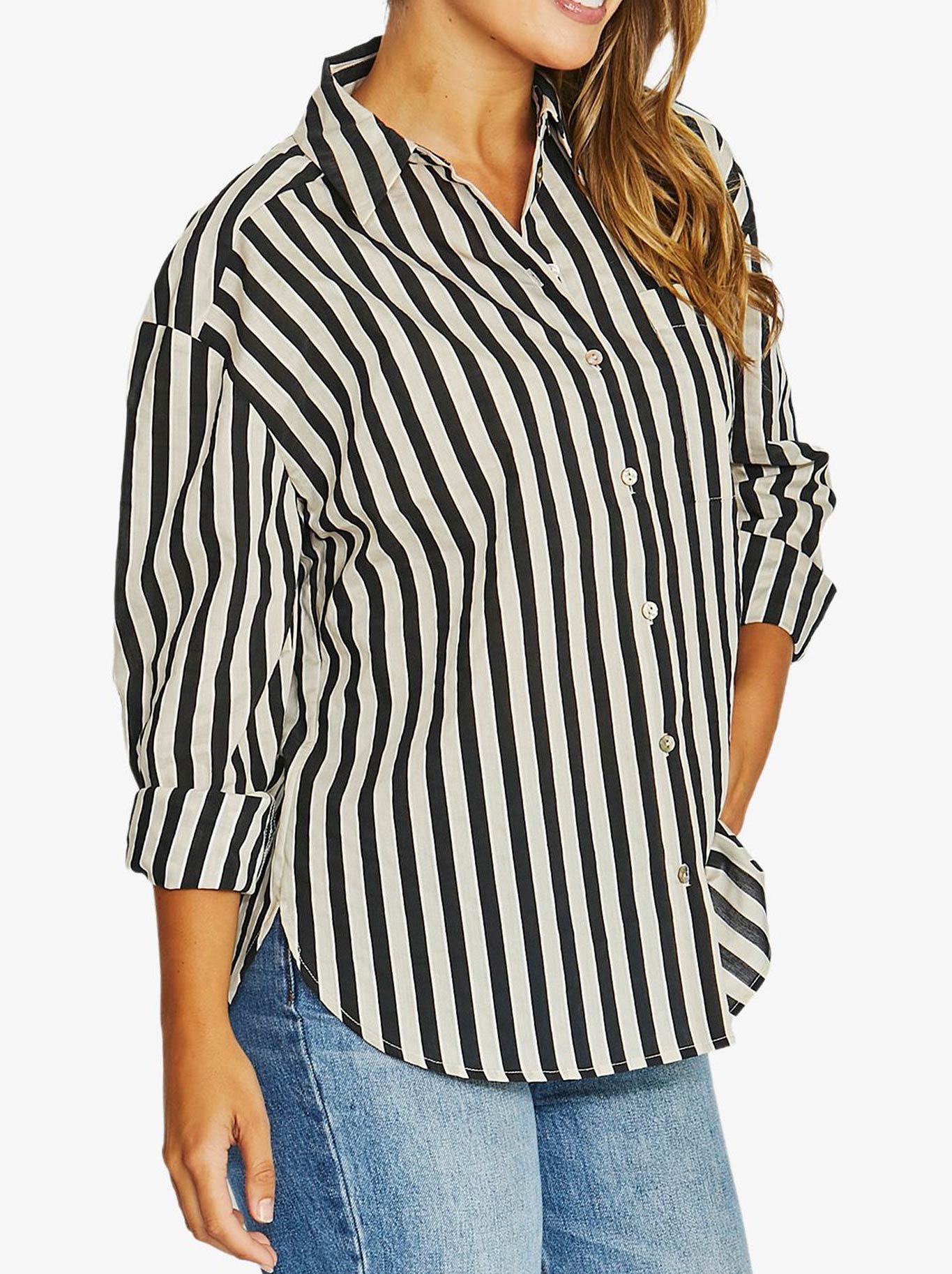 JUMP RIBBON STRIPE LONG SLEEVE SHIRT