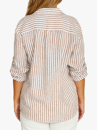 JUMP STRIPED LINEN SHIRT