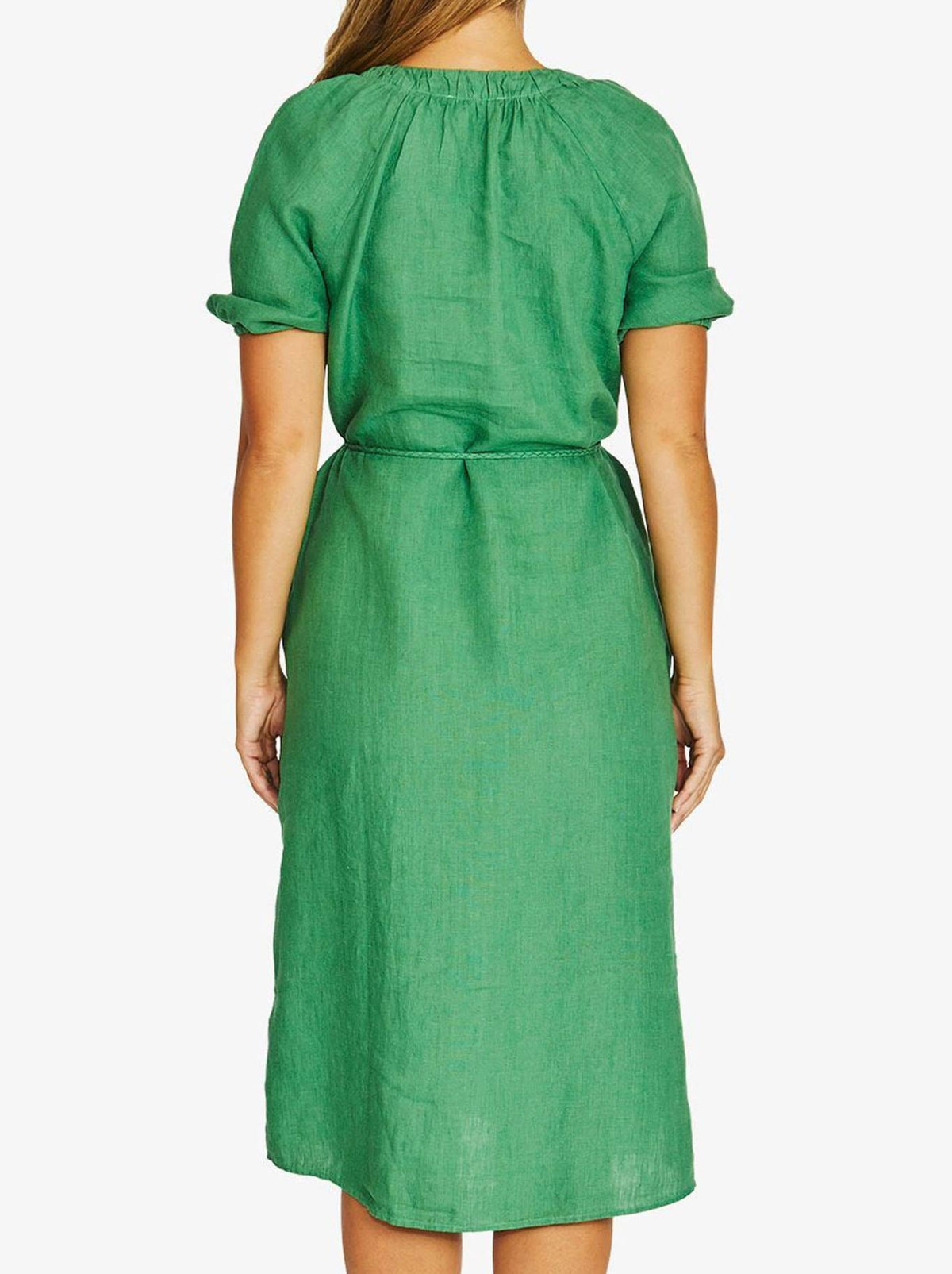 JUMP GATHER V NECK DRESS