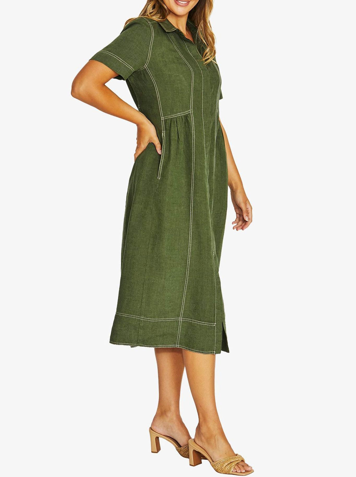 JUMP SEAM DETAIL SHIRT DRESS