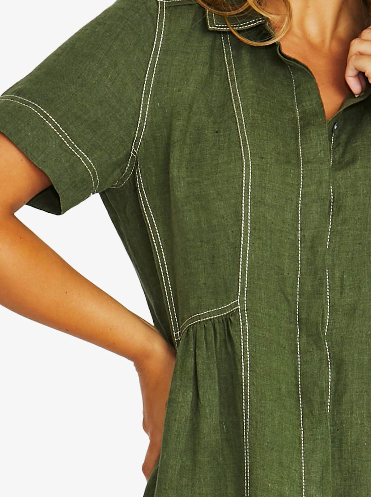 JUMP SEAM DETAIL SHIRT DRESS