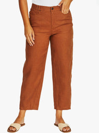 JUMP BARREL LEG LINEN JEAN