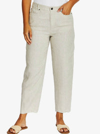 JUMP BARREL LEG LINEN JEAN