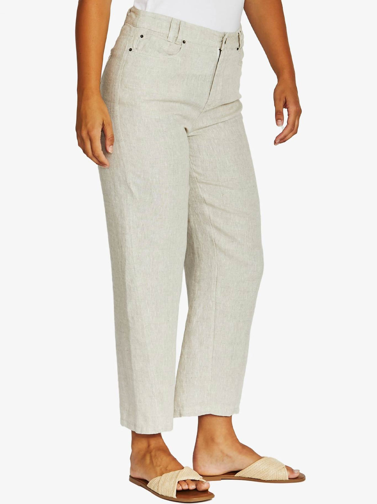 JUMP BARREL LEG LINEN JEAN