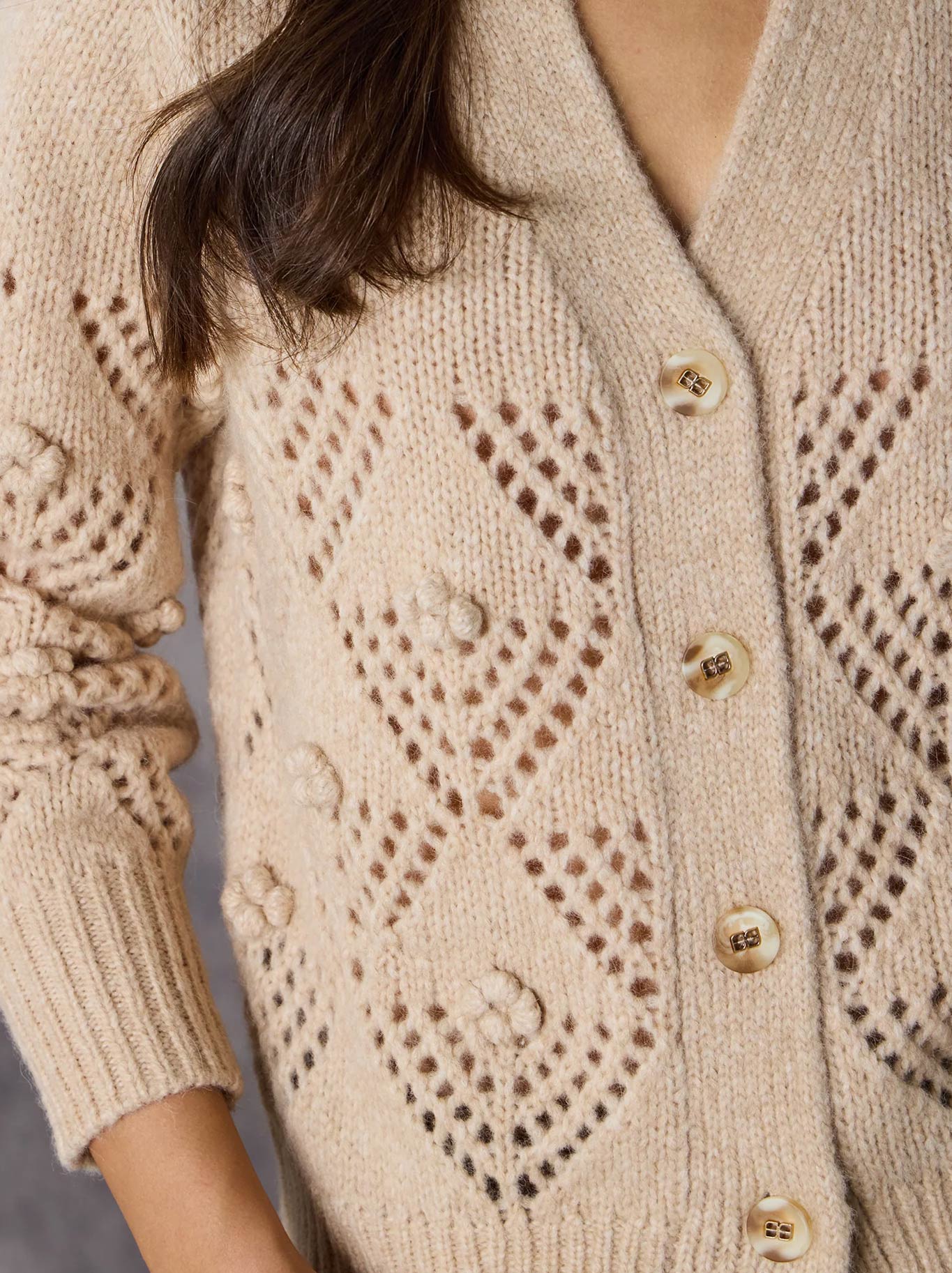 LANIA THE LABEL TRELLIS CARDI