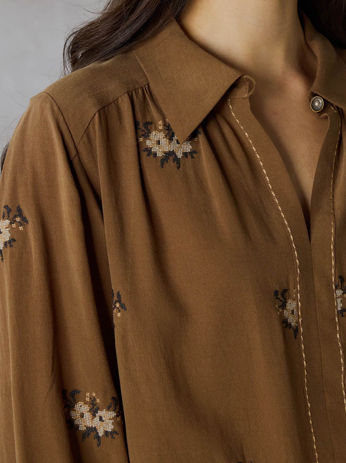 LANIA THE LABEL TAPESTRY SHIRT