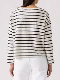 LEVI'S JULIE SLUB STRIPE LONG SLEEVE TOP