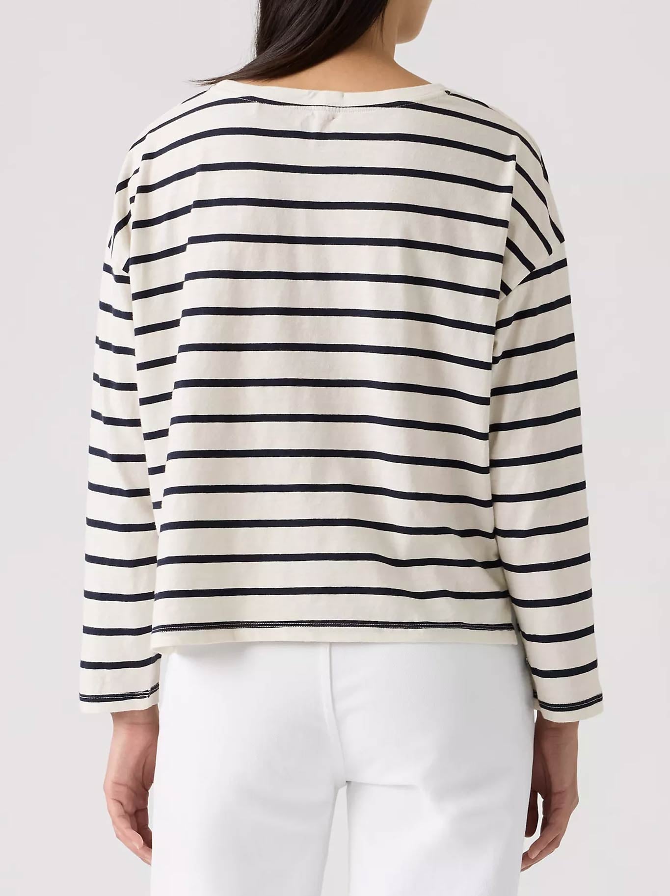 LEVI'S JULIE SLUB STRIPE LONG SLEEVE TOP