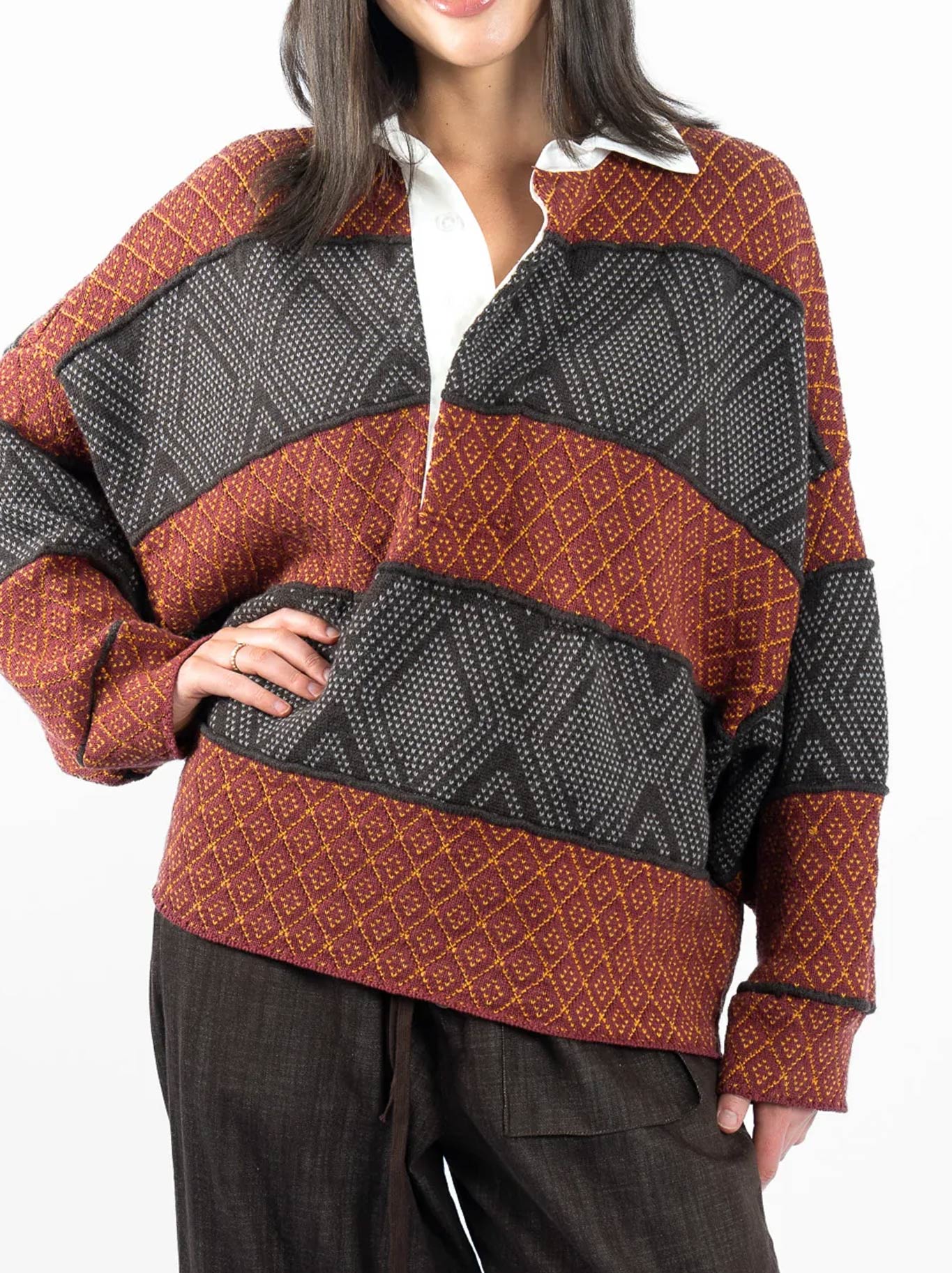 M.A DAINTY FLANK RUGBY KNIT