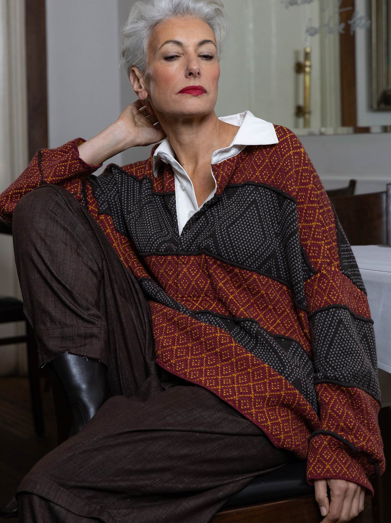 M.A DAINTY FLANK RUGBY KNIT