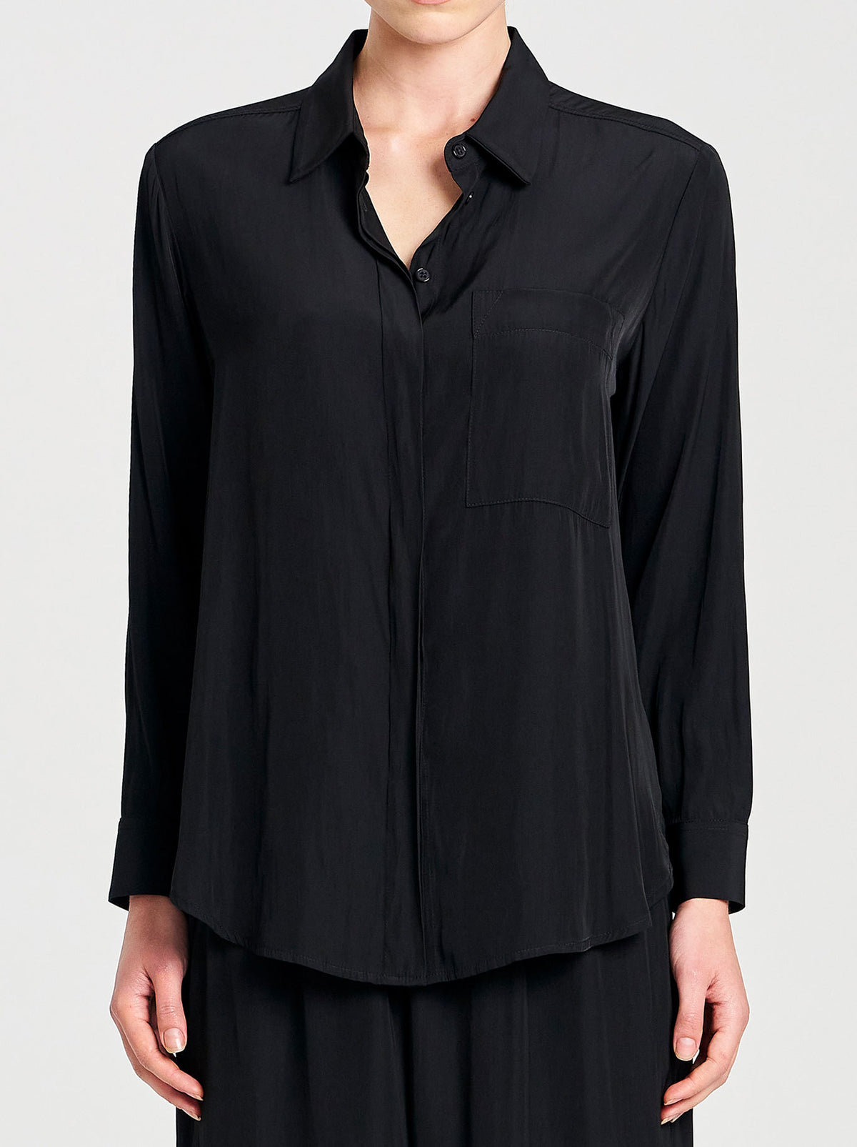 Mela Purdie Single Pocket Shirt in Black