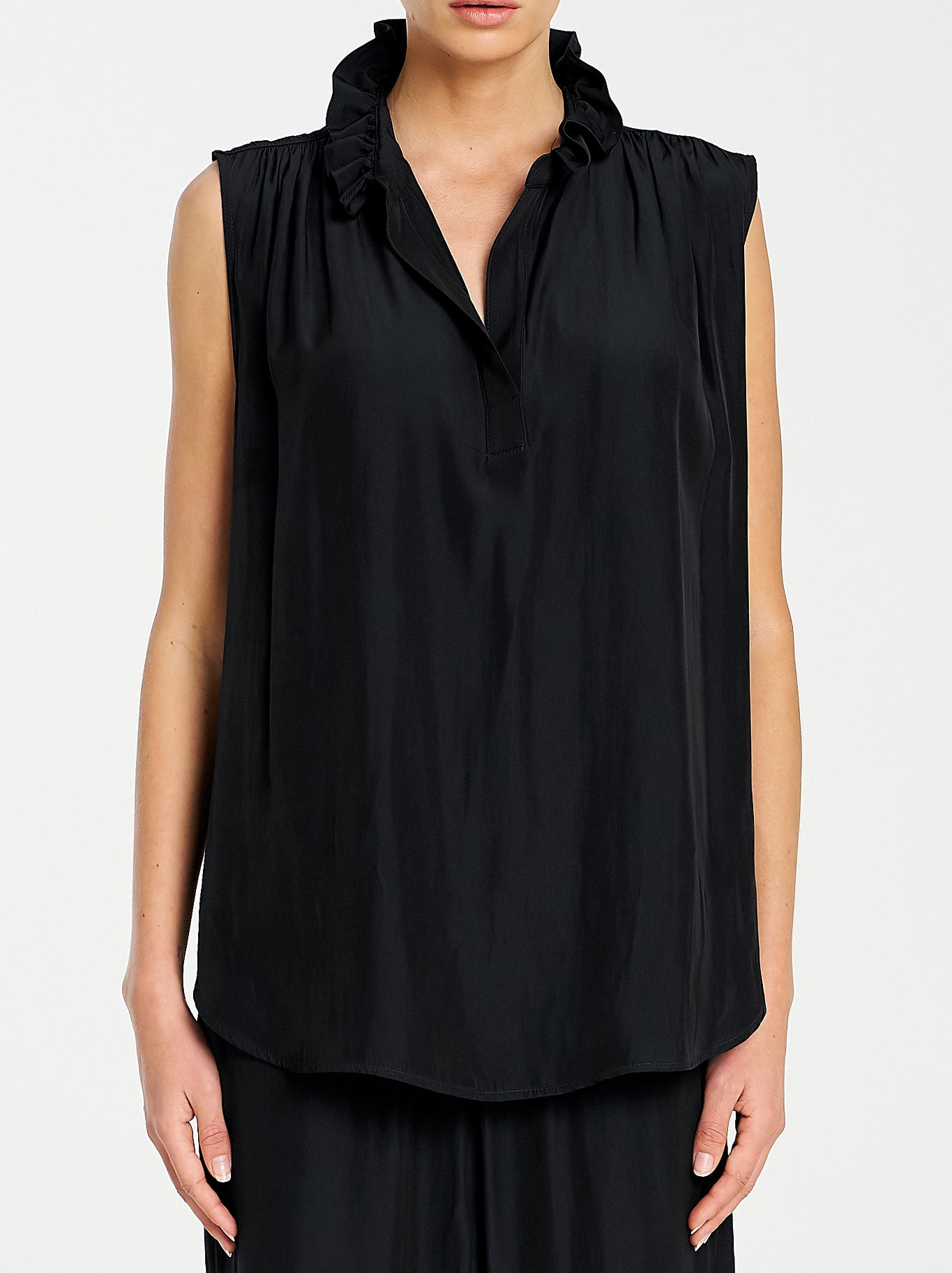 MELA PURDIE FRILL NECK TANK