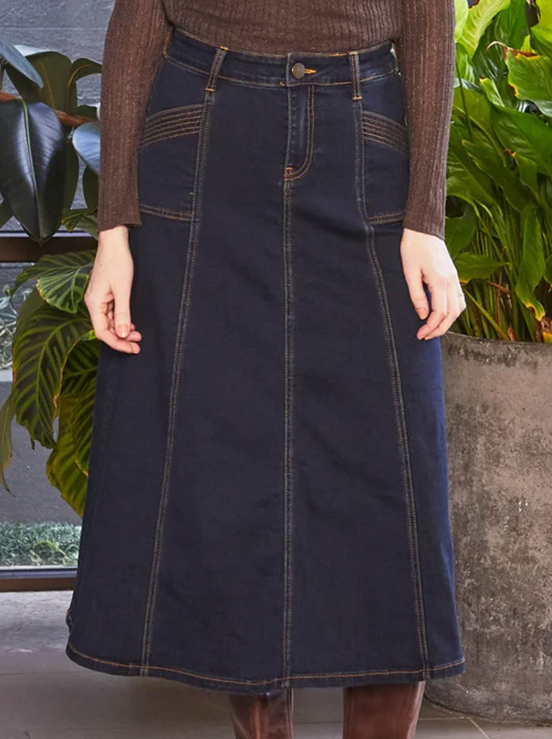 NEW LONDON KENLEY MIDI SKIRT