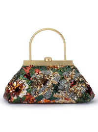 OLGA BERG AUDREY SEQUIN TOP HANDLE BAG