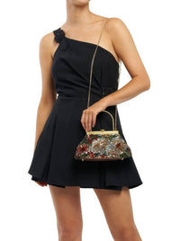 OLGA BERG AUDREY SEQUIN TOP HANDLE BAG