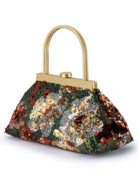 OLGA BERG AUDREY SEQUIN TOP HANDLE BAG